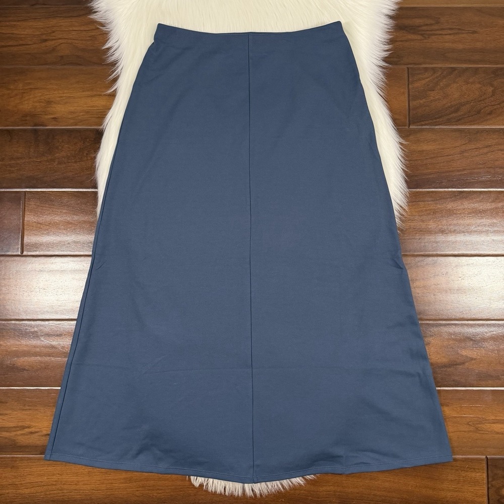 Eileen‎ Fisher Women's Size XS Eclipse Blue Lightweight Ponte A Line Maxi Skirt